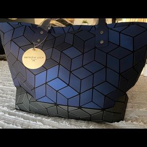 Patrizia Luca Geo-Print Tote, Matte Navy
